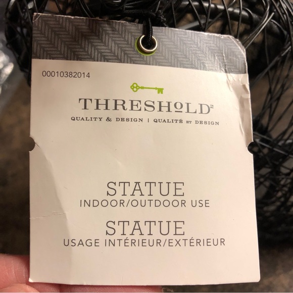 Threshold Black Wire Rabbit Statue Topiary Base Garden Easter Bunny Decor New - Picture 8 of 8